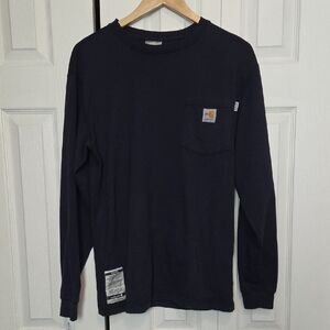 Carhartt FR Dark Blue Long Sleeve Tee